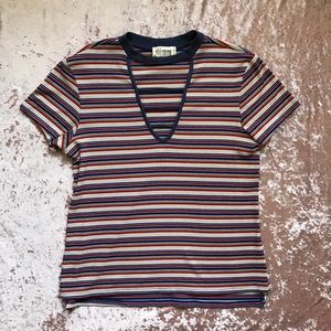 Stripe choker tee